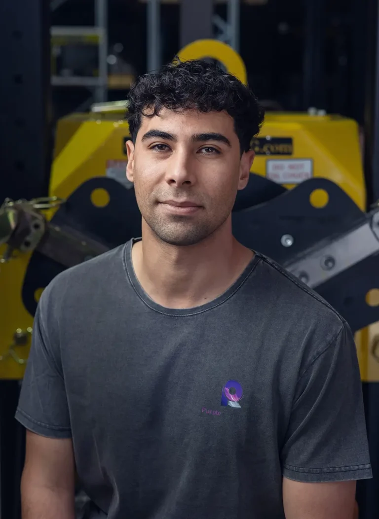 Toby Burgueno, Warehouse Manager and Internal Sales at Purple Engineering, the company behind Pipe Stand Australia
